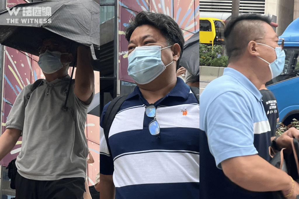 (左起)被告麥偉忠、李達釗、戴焯輝(《法庭線》記者攝)