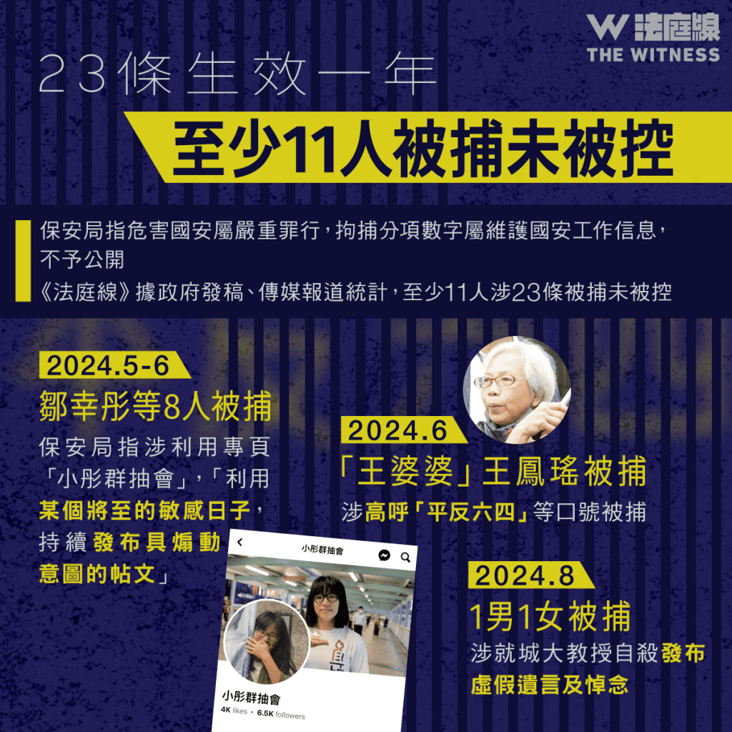 23條生效一年|有多少宗檢控、拘捕?警方採取過甚麼執法行動?