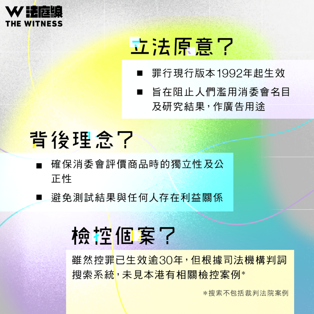 法律101|可否以消委會測試結果賣廣告?