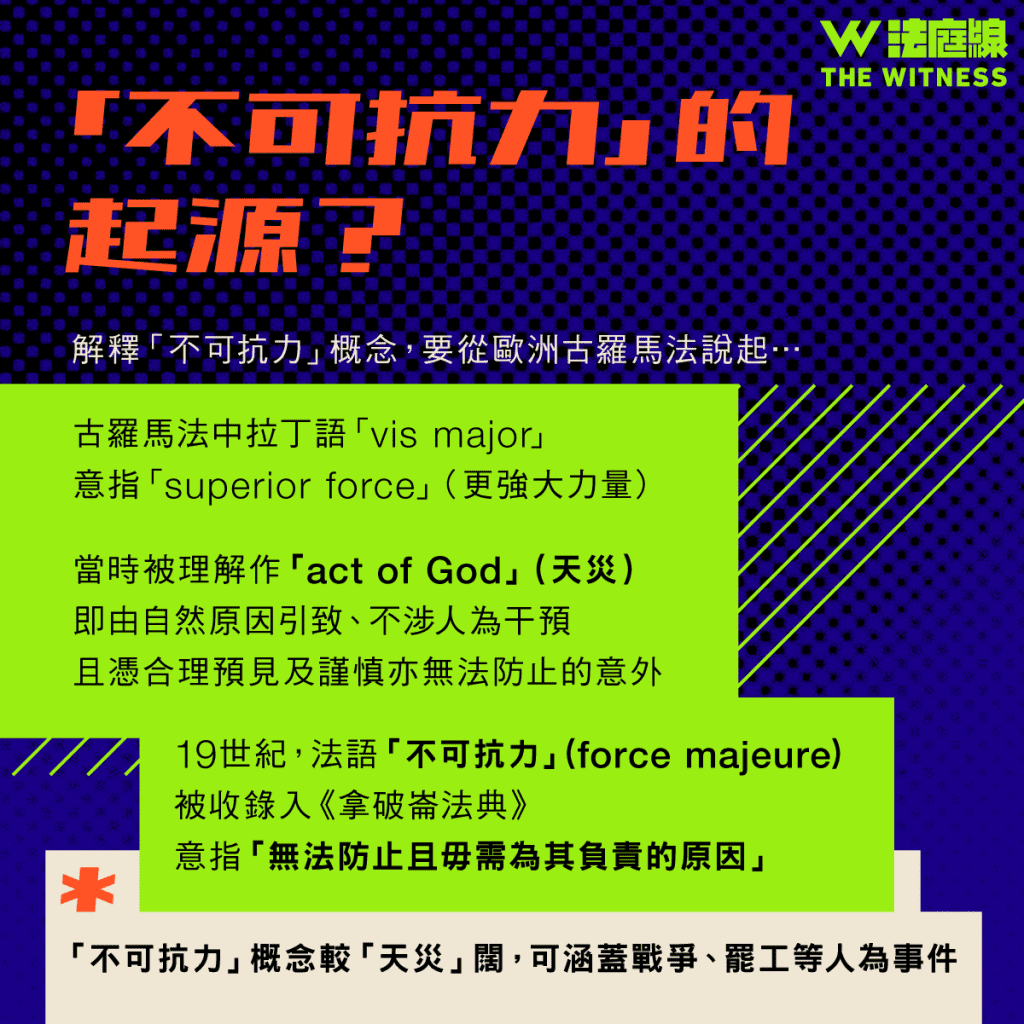 法律101｜甚麼是「不可抗力」？ - 法庭線The Witness