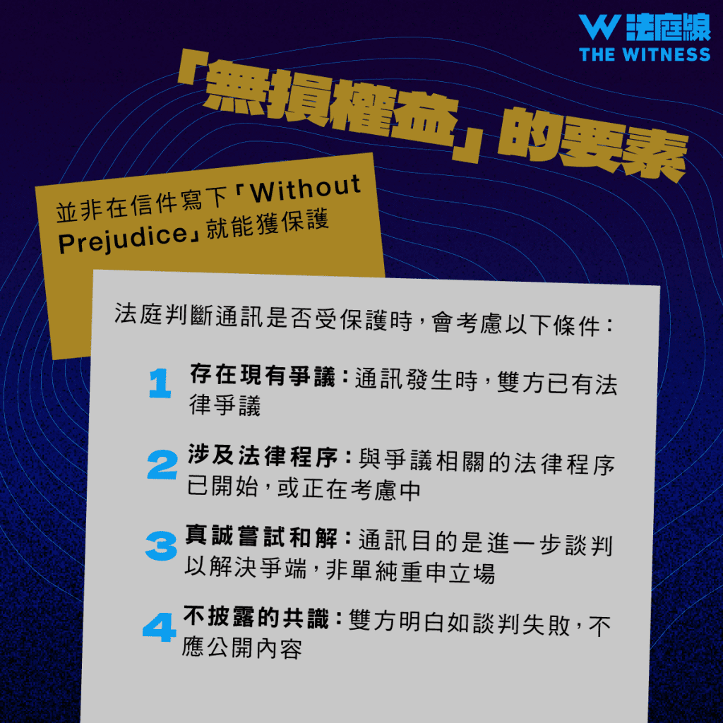 法律101｜甚麼是「Without Prejudice」 (無損權益)？