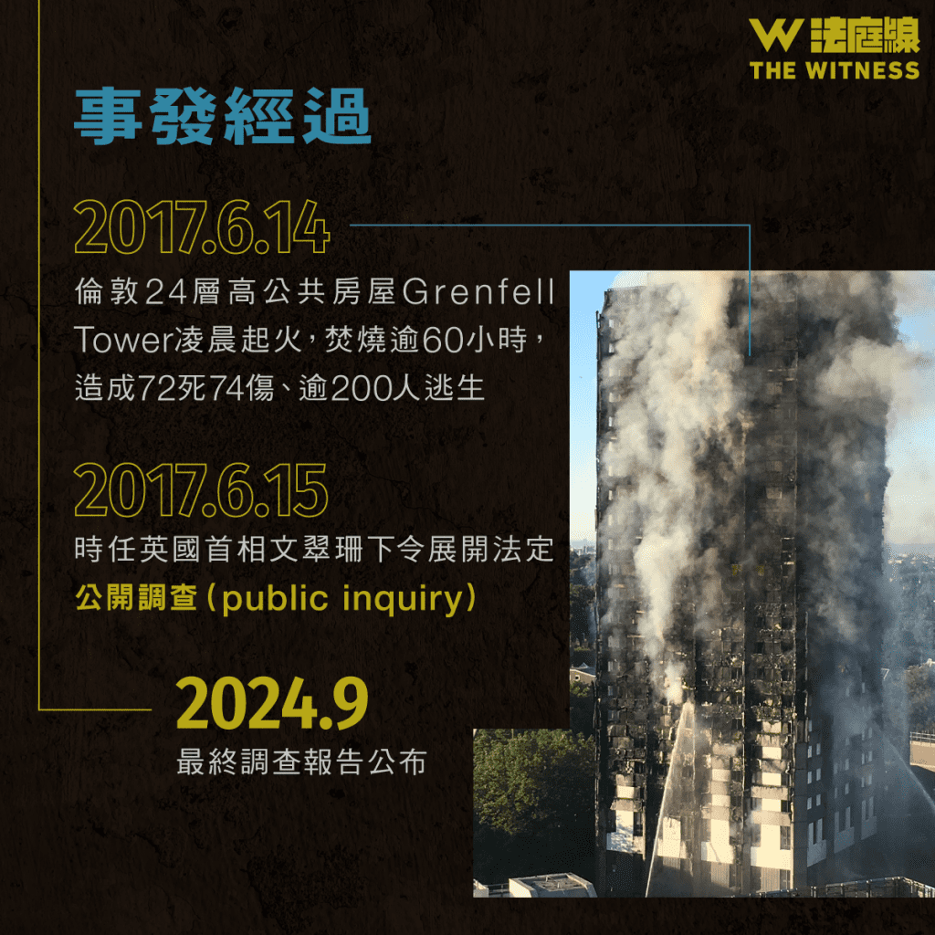 法律101|英國如何調查格倫費爾大廈(Grenfell Tower)火災?
