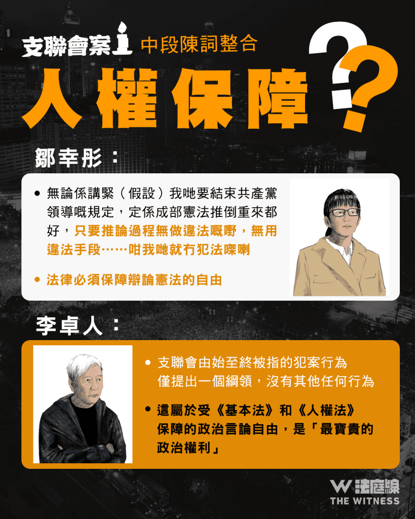 支聯會案 中段陳詞