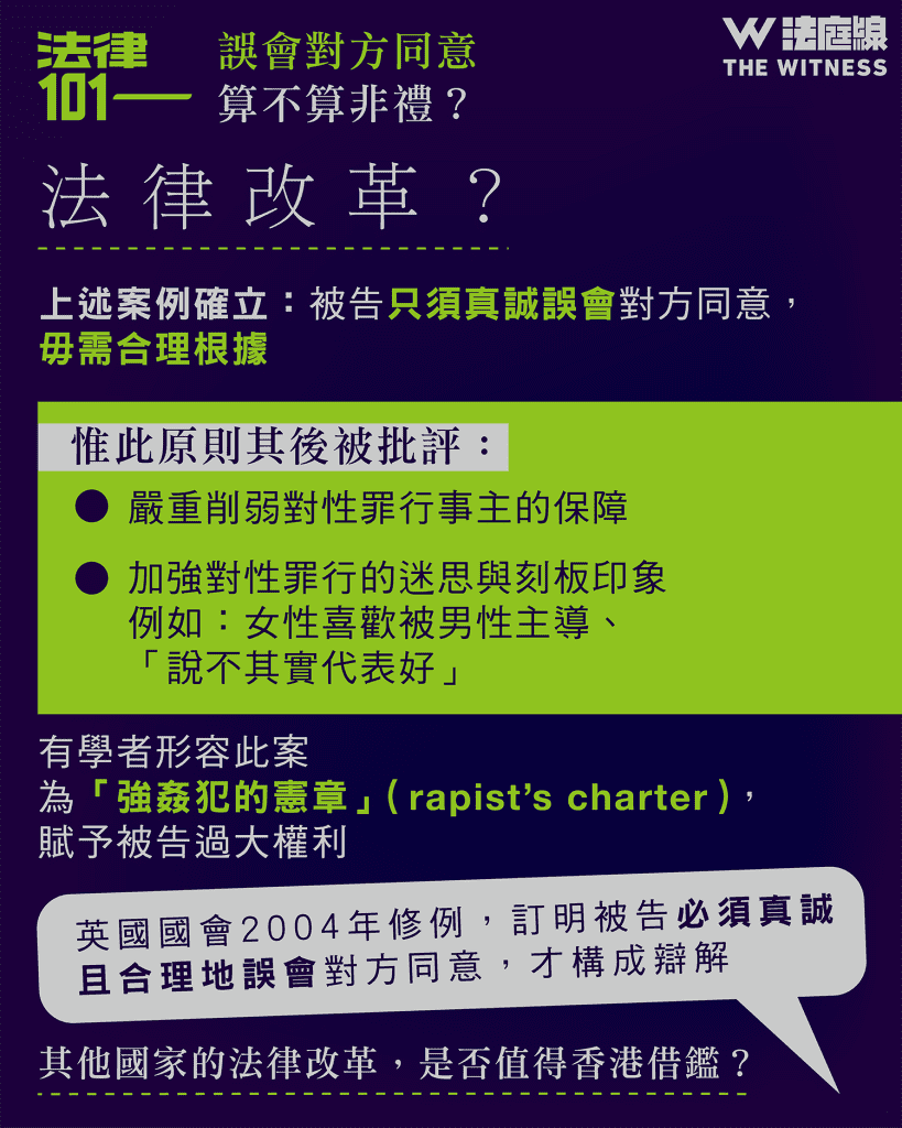 法律101|誤會對方同意,算不算非禮?
