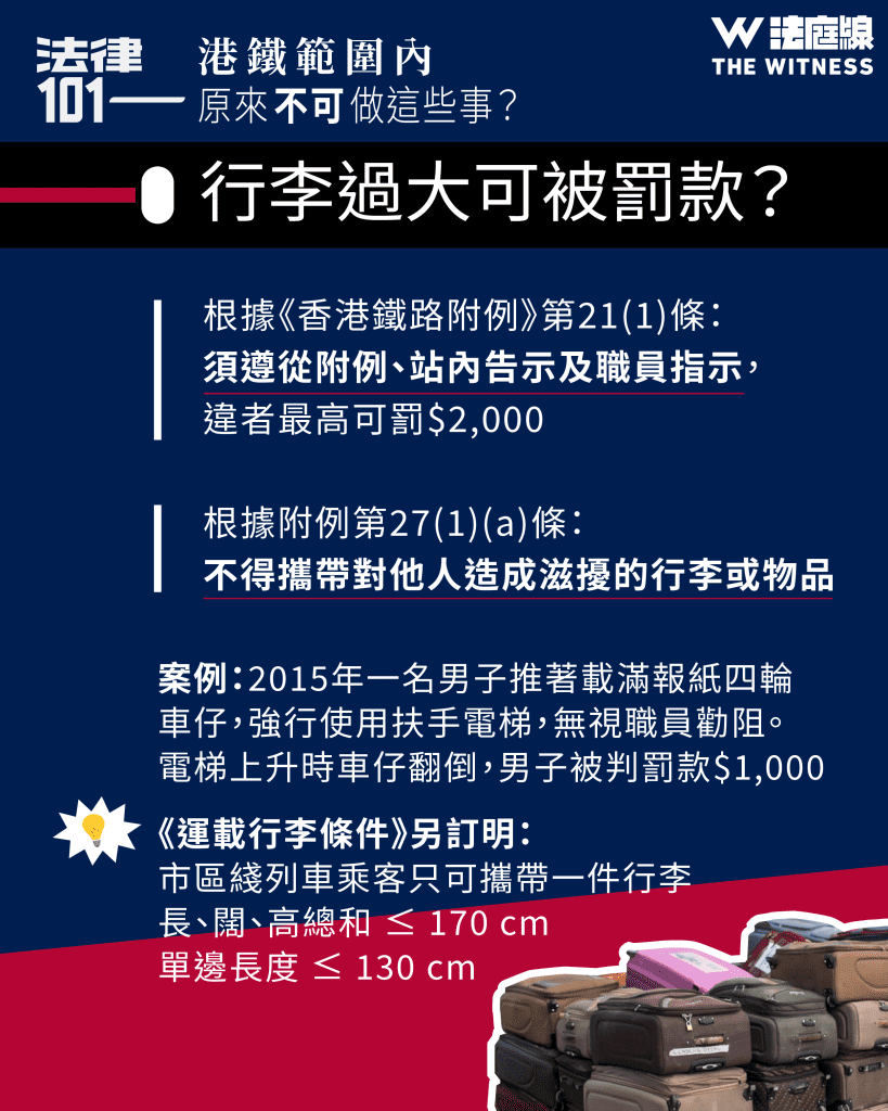 法律101|港鐵範圍內原來不可做這些事?