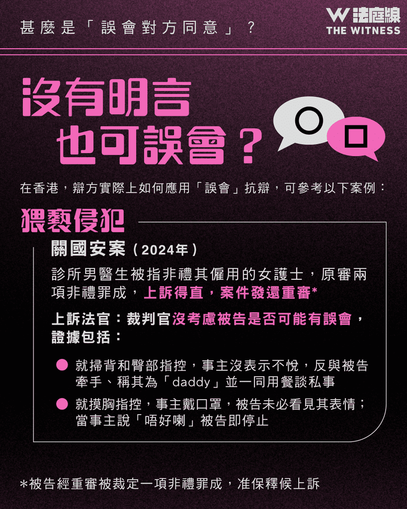 法律101|甚麼是「誤會對方同意」?