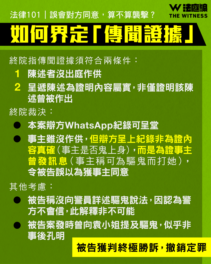法律101|誤會對方同意,算不算襲擊?
