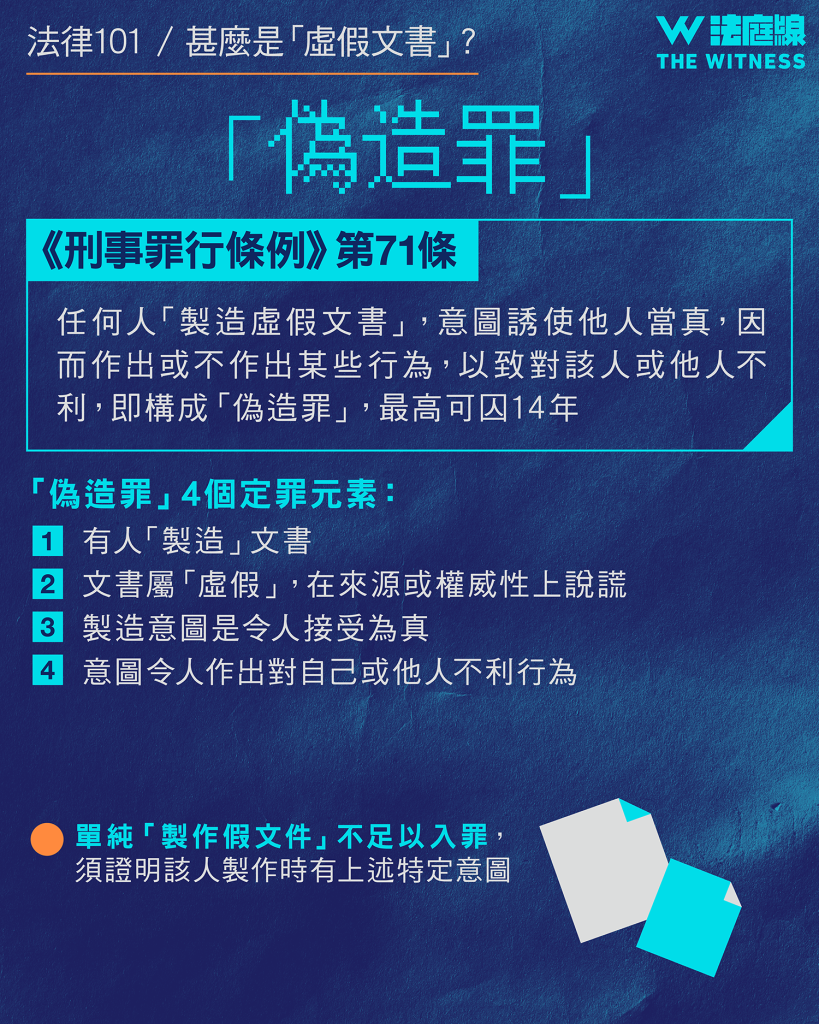 法律101｜甚麼是「虛假文書」？