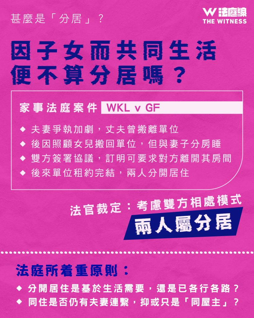 法律101|甚麼是「分居」?