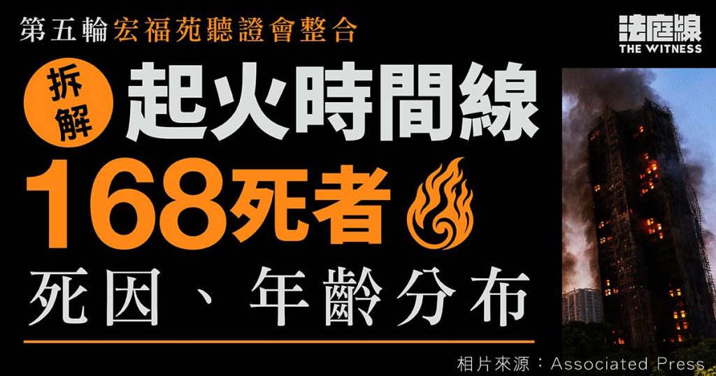 第五輪宏福苑聽證會整合　拆解起火時間線　168死者死因及年齡分布