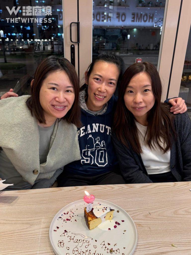 今年初 3 人在大埔一間餐廳慶祝生日。(受訪者提供相片)